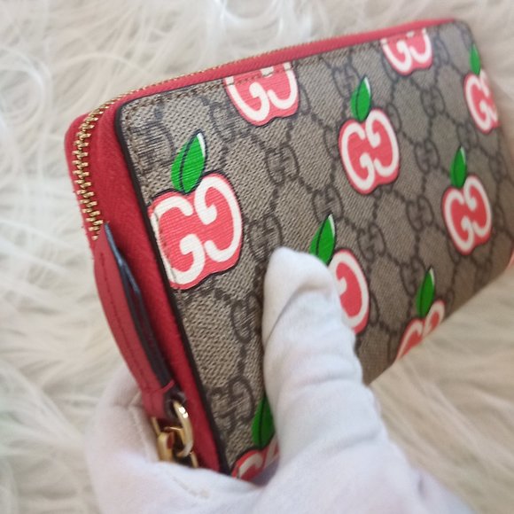 🍎AMAZING EUC! Gucci GG Supreme Ltd Ed Zippy Long Wallet w/ Dust Bag & Box🍎 - Picture 14 of 15